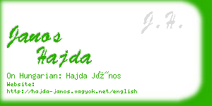 janos hajda business card